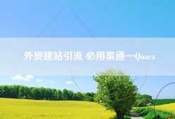 外贸建站引流 必用渠道—Quora