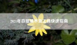 2021年百度基木鱼工具快速指南