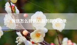微信怎么找到以前的聊天记录
