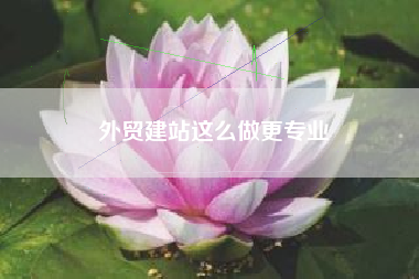 外贸建站这么做更专业