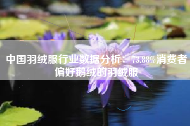 中国羽绒服行业数据分析：73.88%消费者偏好鹅绒的羽绒服