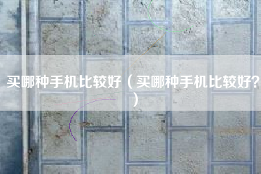 买哪种手机比较好（买哪种手机比较好？）
