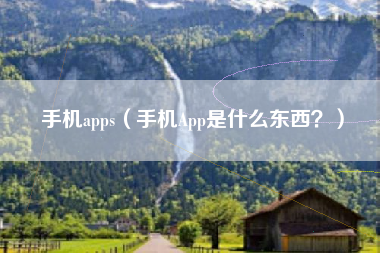 手机apps（手机App是什么东西？）