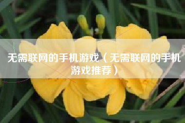 无需联网的手机游戏（无需联网的手机游戏推荐）
